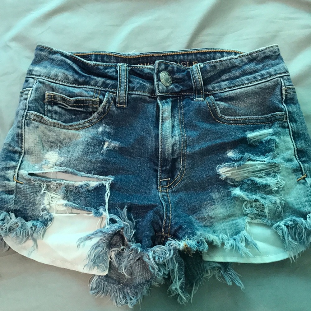 American Eagle ripped jean shorts